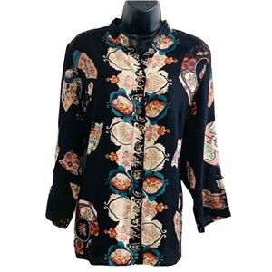 CITRON Santa Monica 100% silk blouse, Sz M